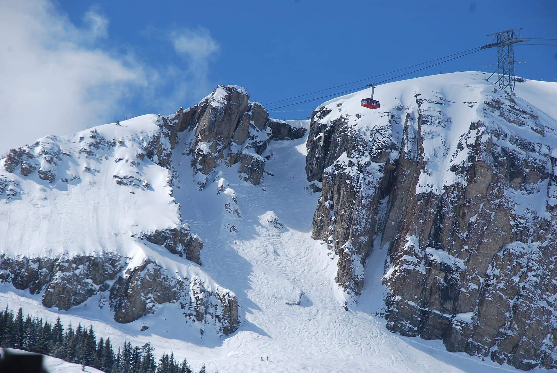 Corbet's Couloir on Rendezvous Mountain, Jackson Hole